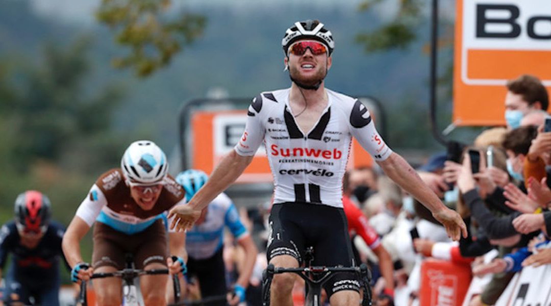 Flèche Wallonne 2020 : Marc Hirschi au sommet du Mur de Huy